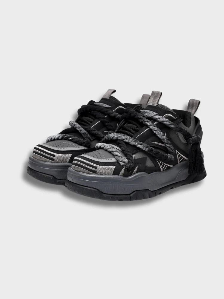 Black Wroped Laced Sneakers - Image 2