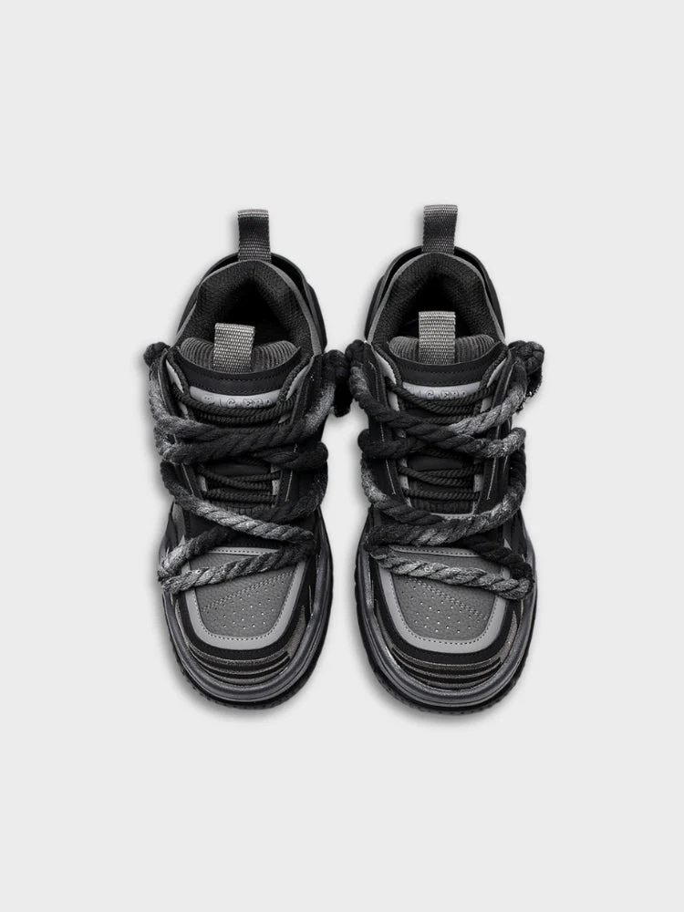 Black Wroped Laced Sneakers - Image 3