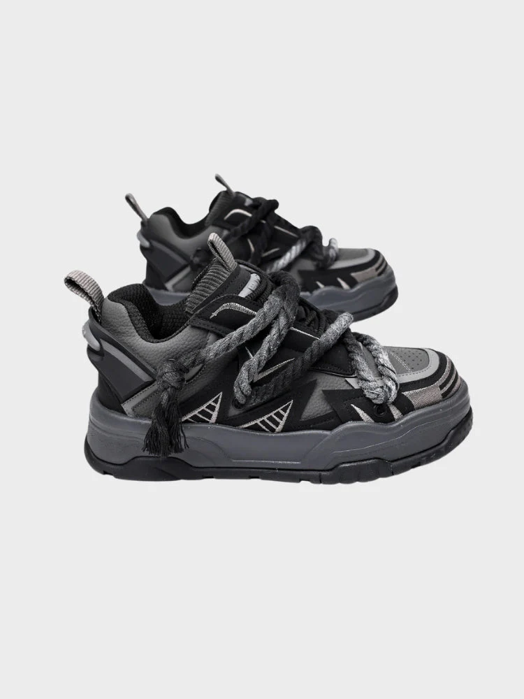 Black Wroped Laced Sneakers - Image 5
