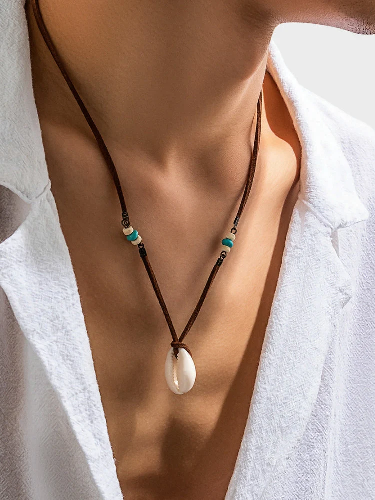 Brown Sea Shell Beach Necklace - Image 4
