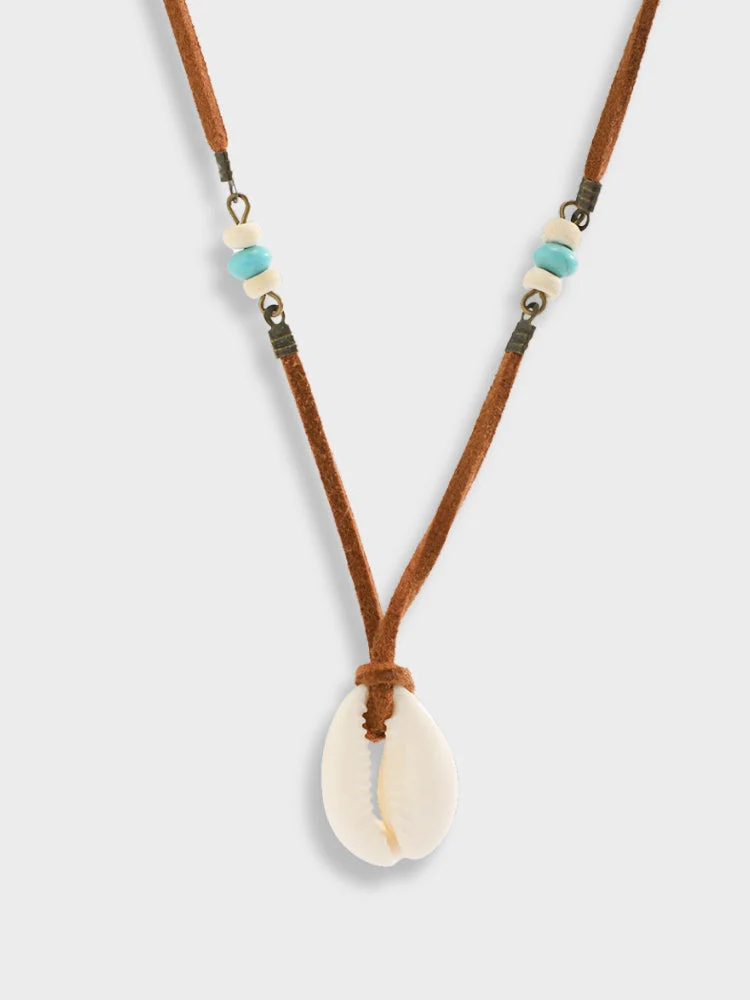 Brown Sea Shell Beach Necklace - Image 5
