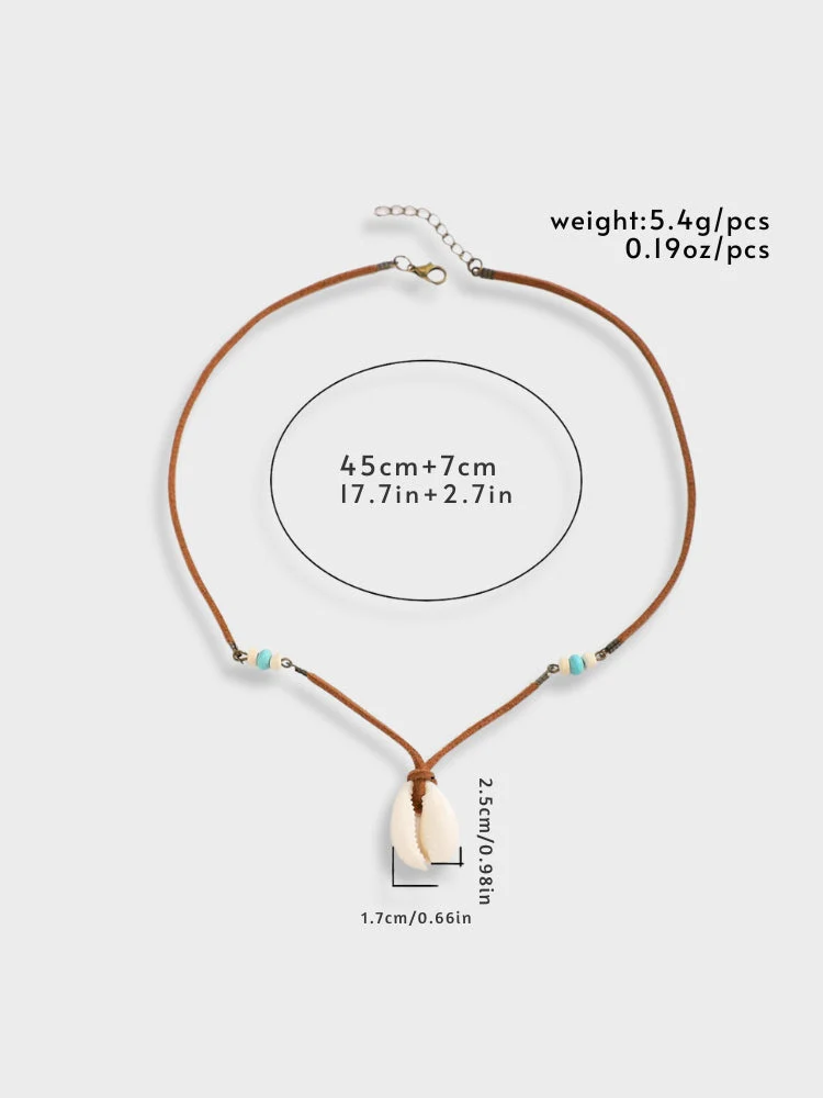 Brown Sea Shell Beach Necklace - Image 6