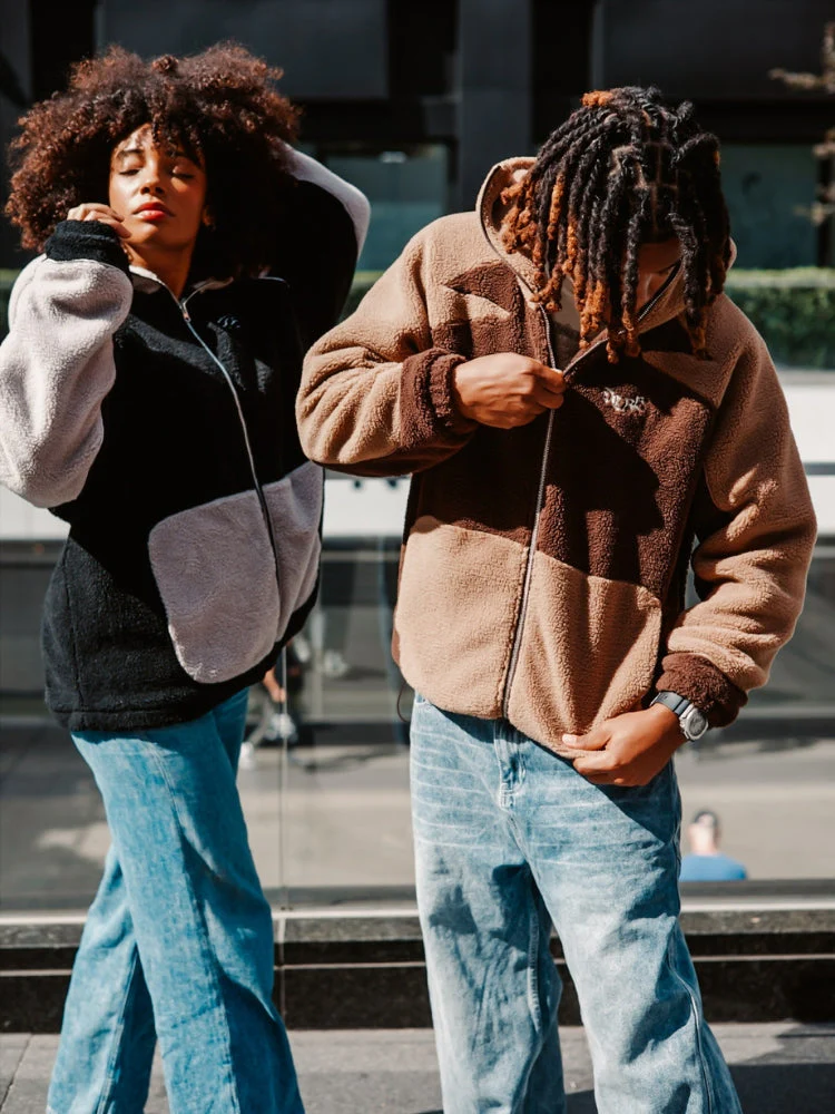 DCRB - Dark & Light Brown Sherpa Ninja Fleece - Image 11