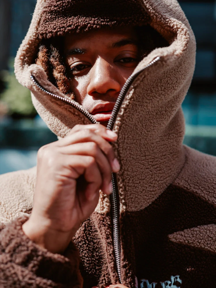 DCRB - Wolf Grey & White Sherpa Ninja Fleece - Image 20