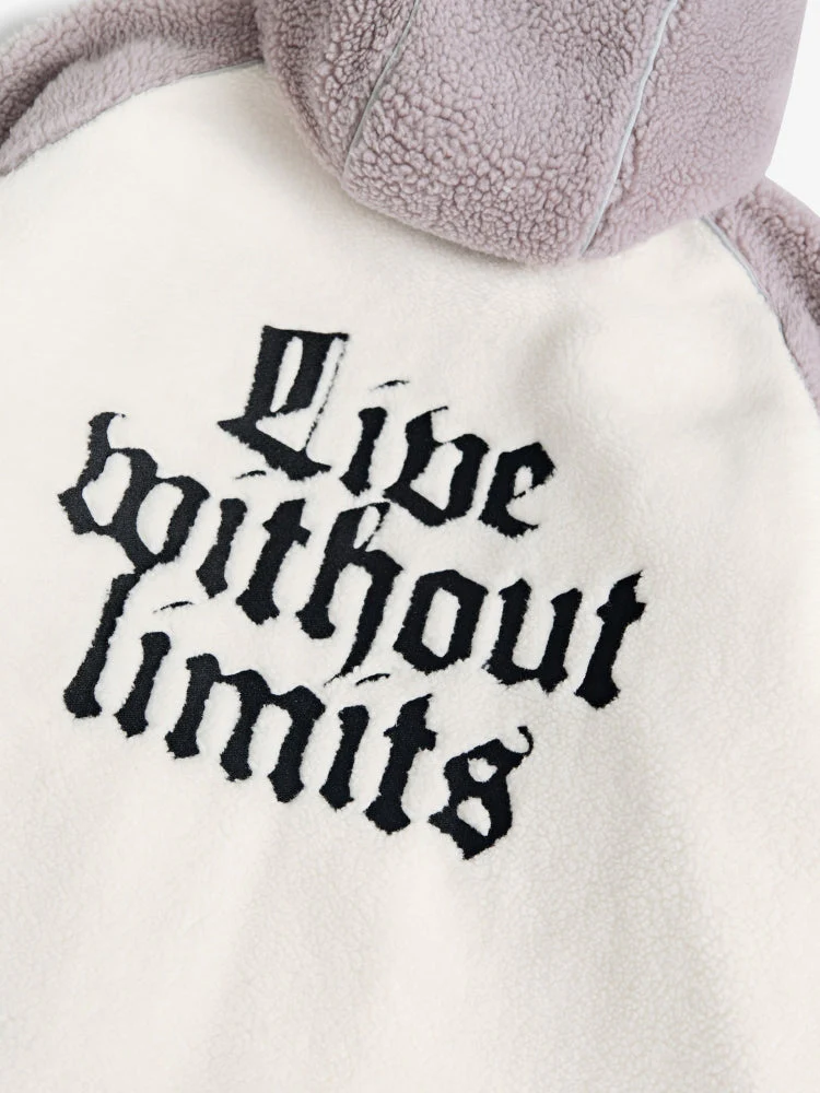 DCRB - Wolf Grey & White Sherpa Ninja Fleece - Image 9