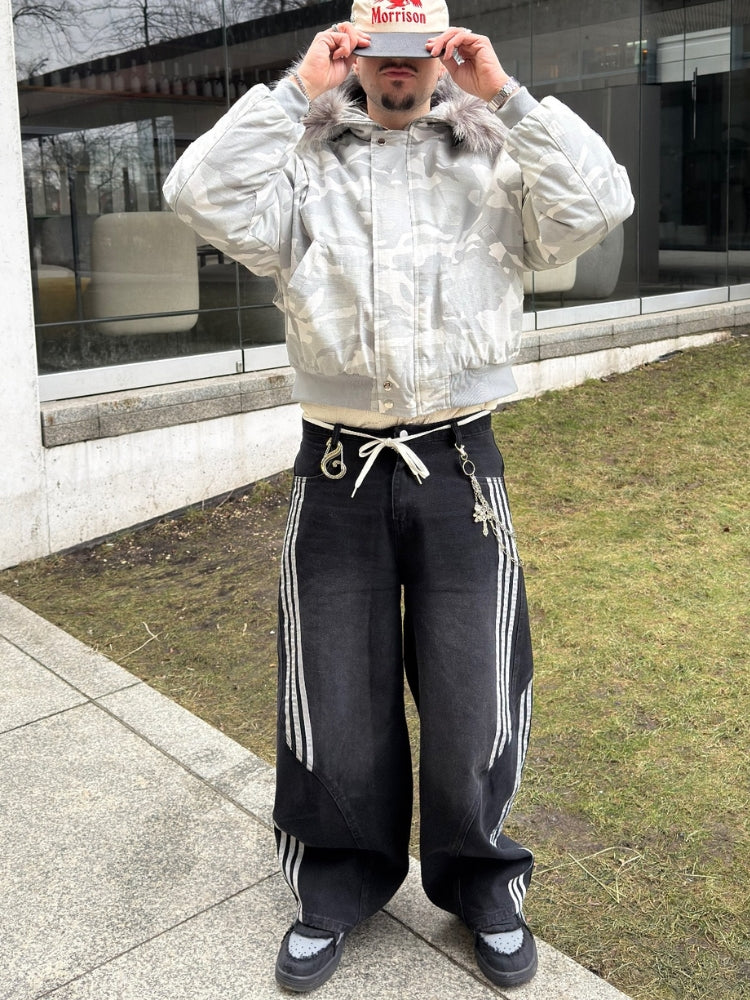 DCRB Striped Barrel Denim Jeans - Image 9