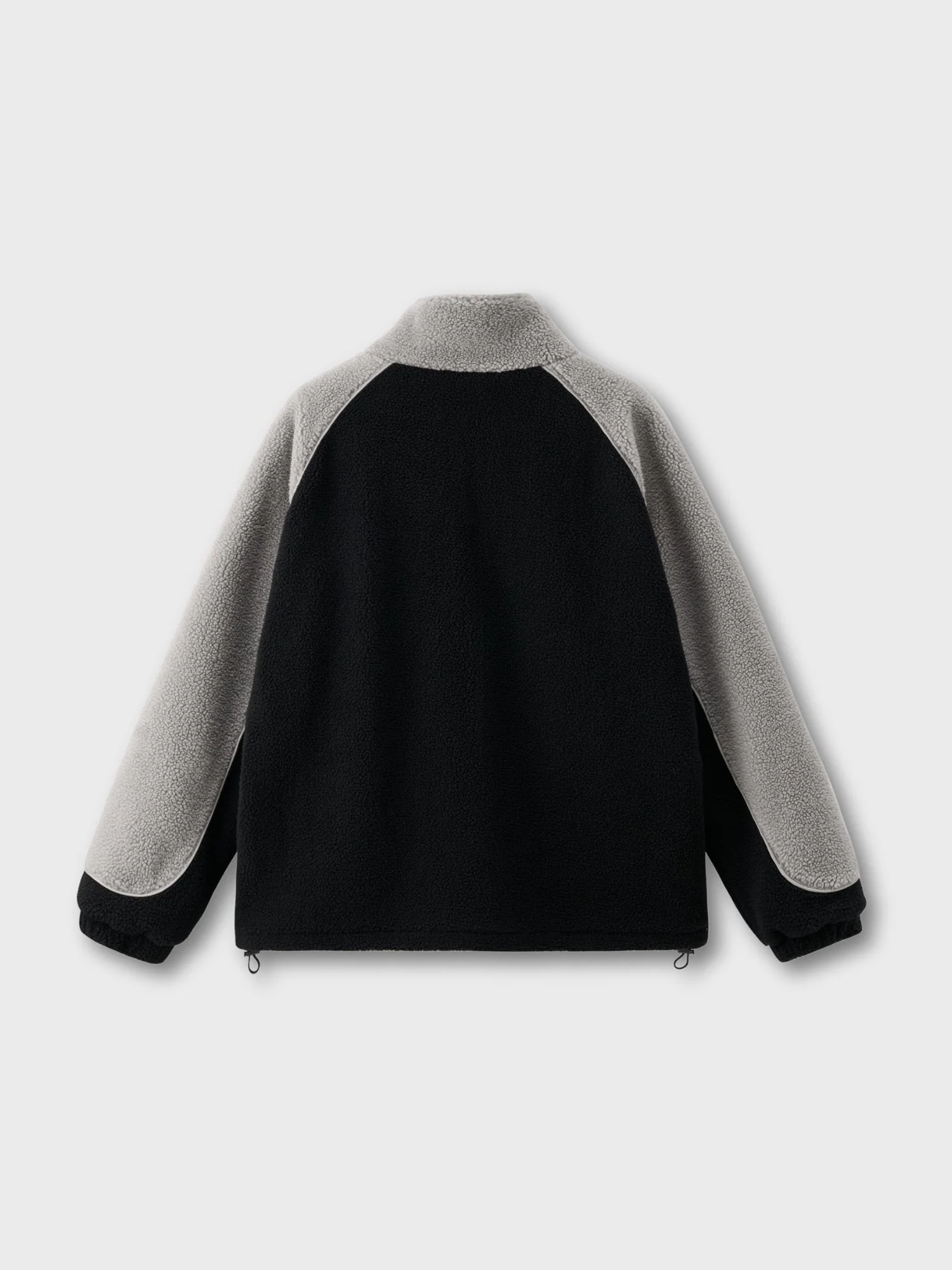 DCRB Two Tone Sherpa Fleece Jacket Black - Image 5