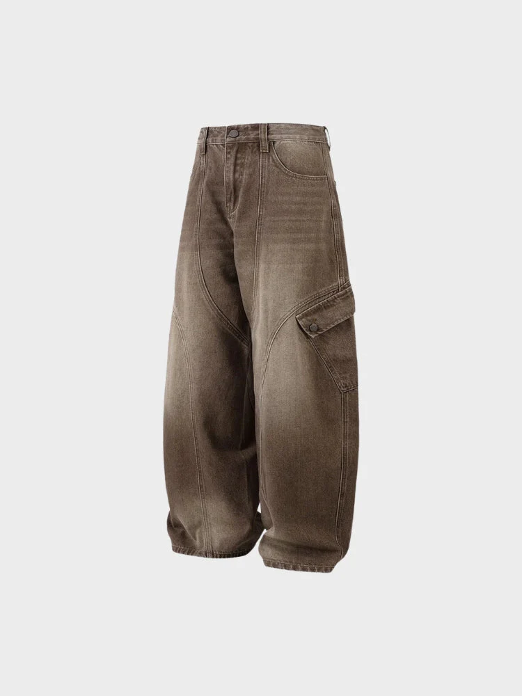 DCRB Washed Workwear Barrel Jeans - Image 3