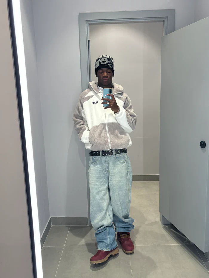 DCRB White Washed Baggy Denim Jeans - Image 3