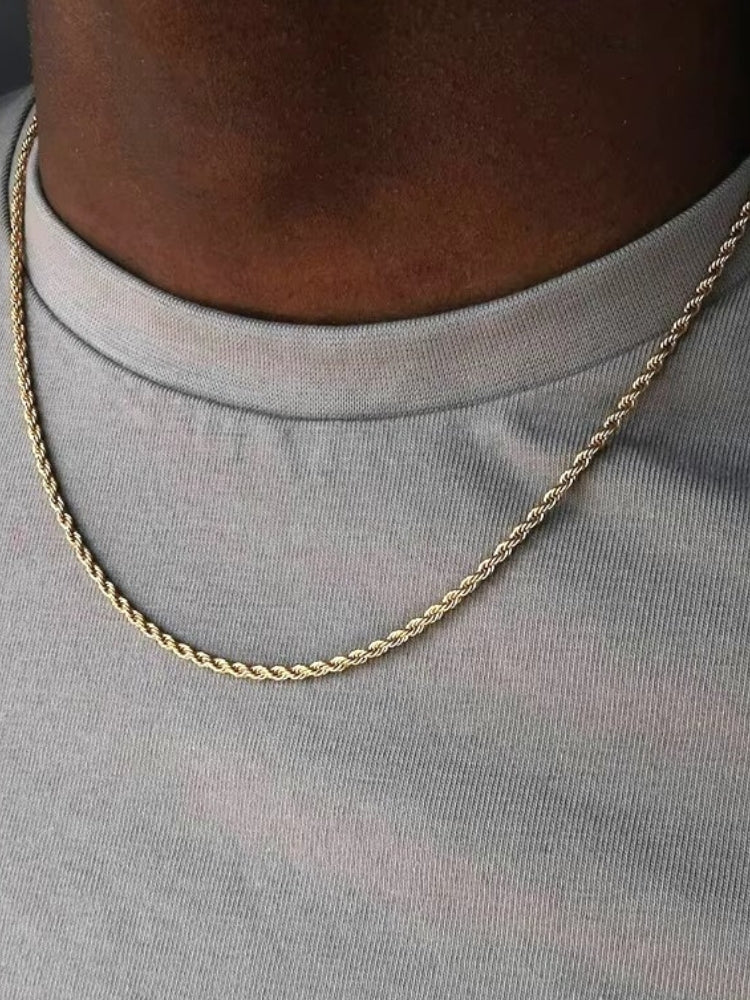 Decarba Golden Wrope Necklace - Image 2