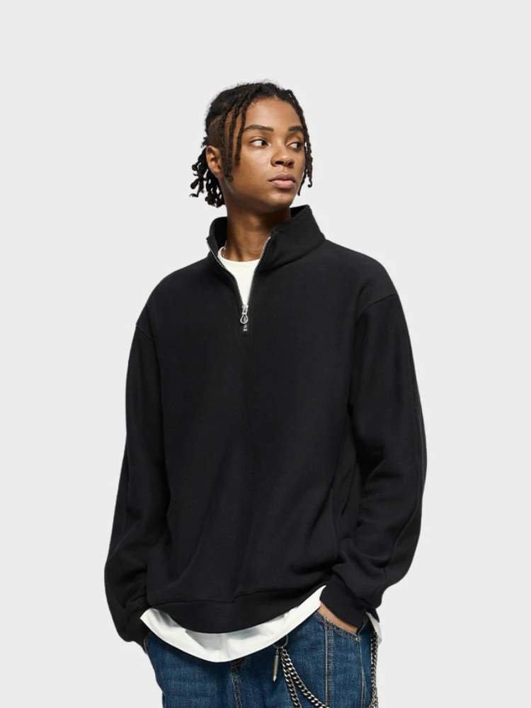 Decarba Oversized Half Zip Pullover - Image 2