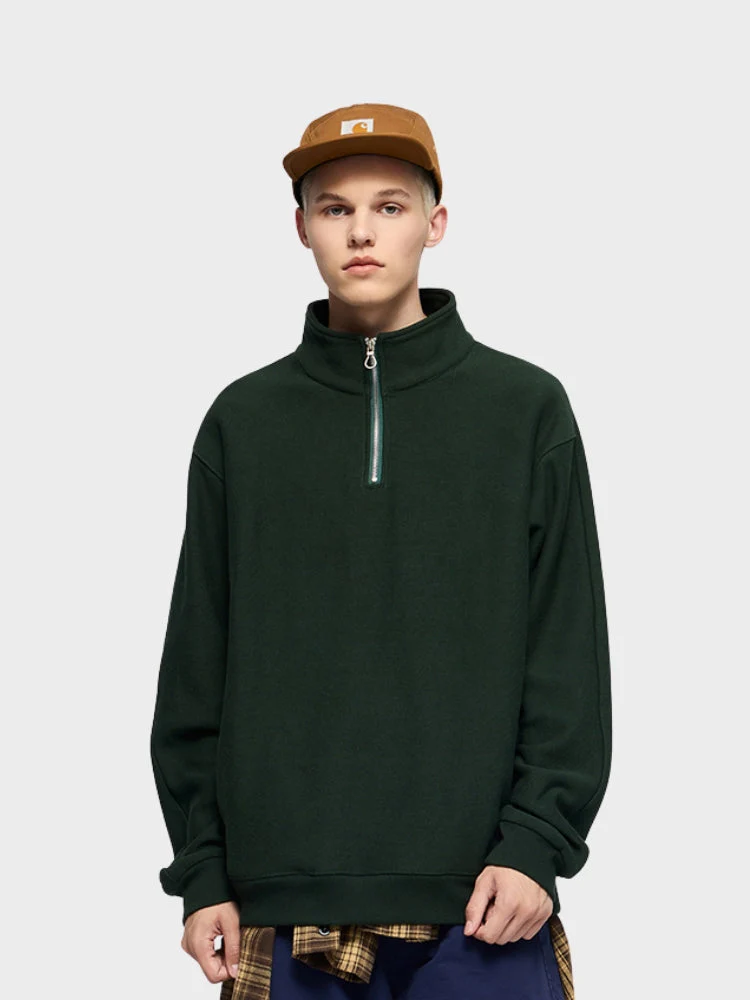 Decarba Oversized Half Zip Pullover - Image 6