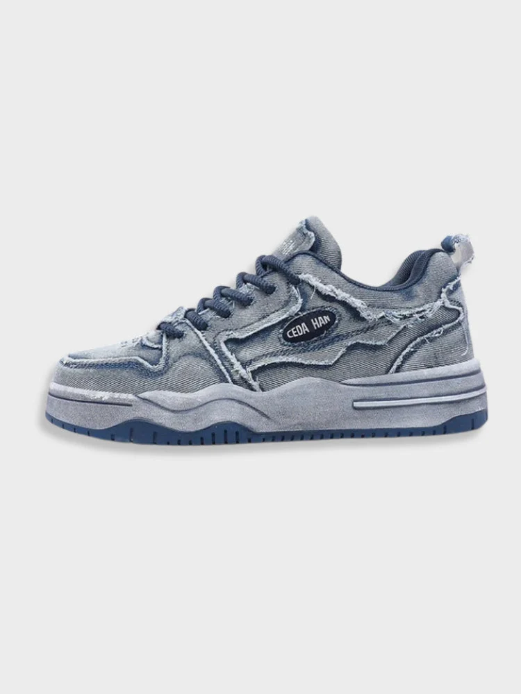 Decarba Washed Denim Sneakers - Image 5