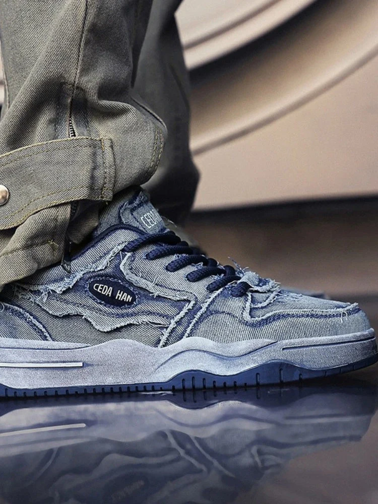 Decarba Washed Denim Sneakers - Image 7