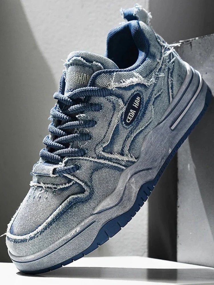 Decarba Washed Denim Sneakers - Image 8
