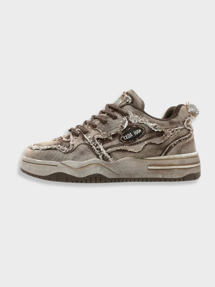 Decarba Washed Denim Sneakers - Image 9