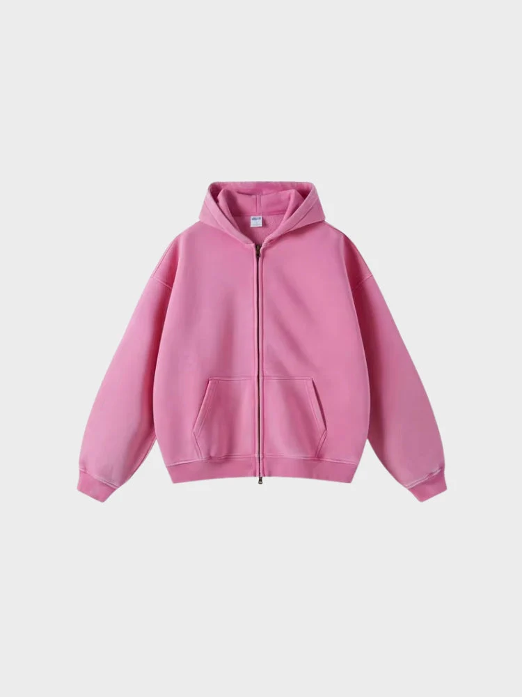 Decarba Washed Hoodie with Zipper - Image 3