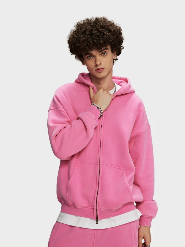 Decarba Washed Hoodie with Zipper - Image 4