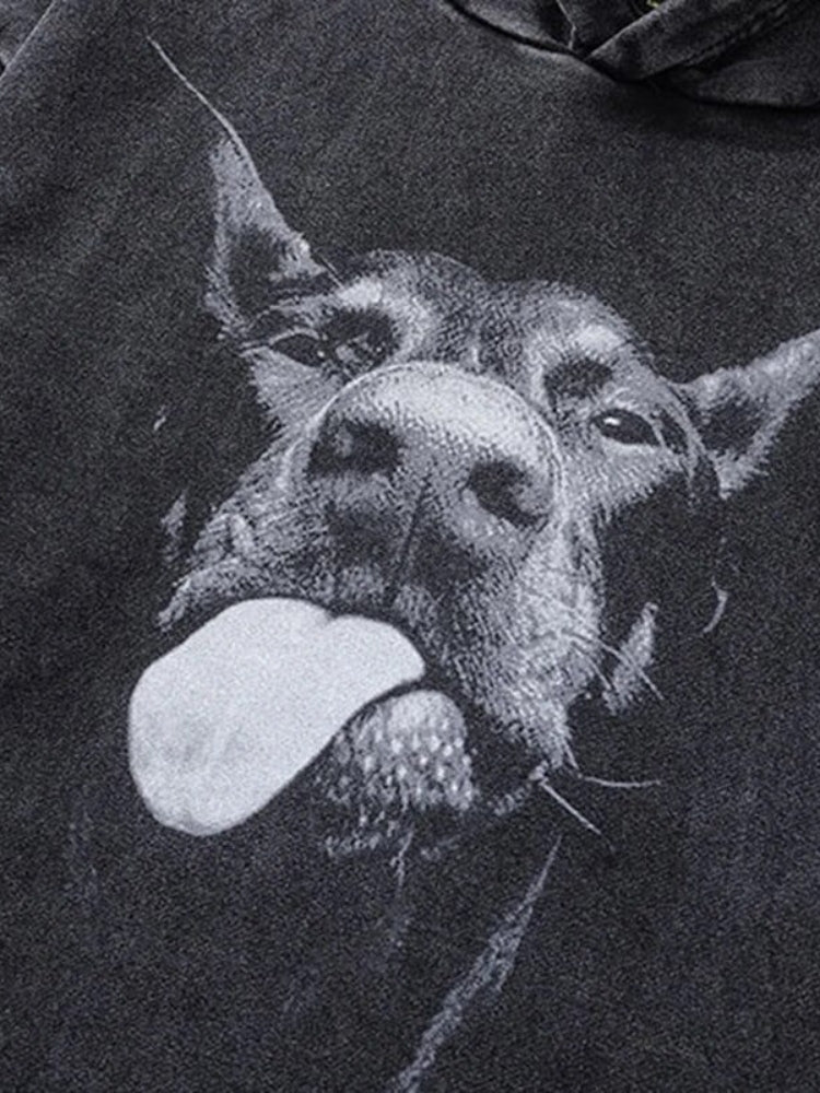 Vintage Washed Dobermann Hoodie - Image 8