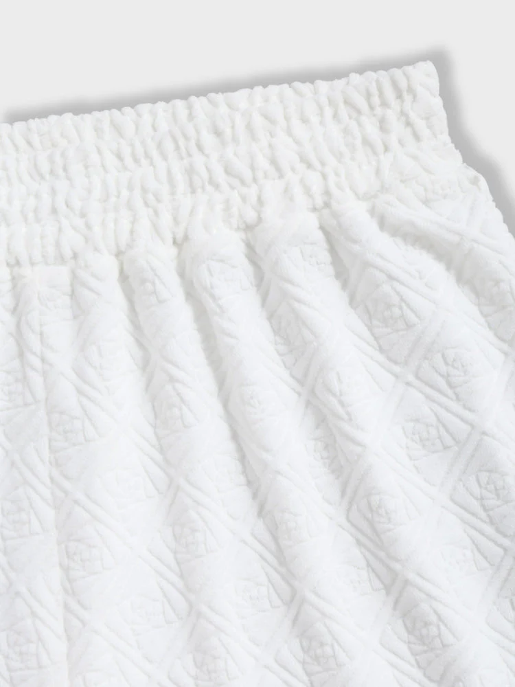 Geometric White Shorts Ibiza - Image 3