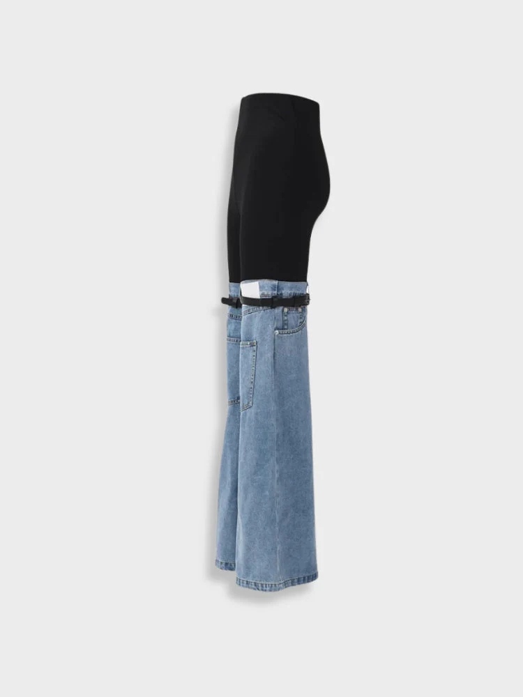 High Wait Half Denim Jeans - Image 3