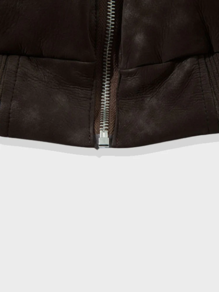 Leather Harajuku Puffer Jacket - Image 4