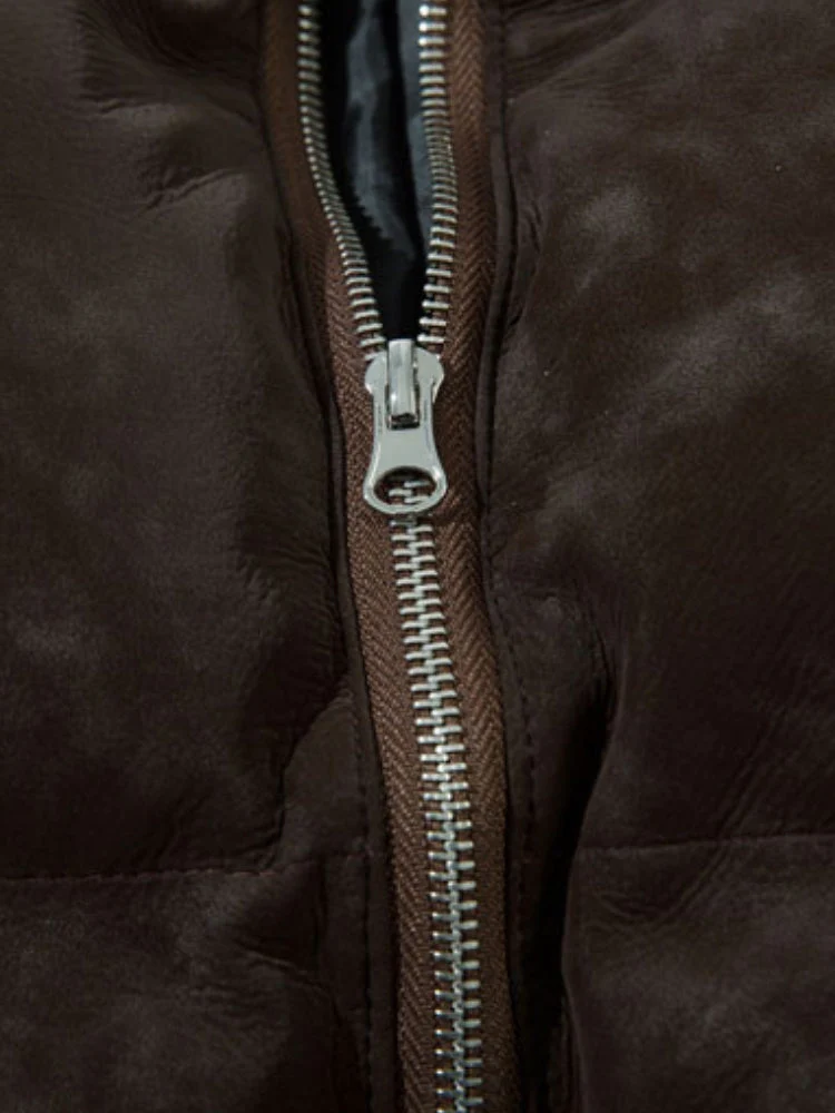 Leather Harajuku Puffer Jacket - Image 6