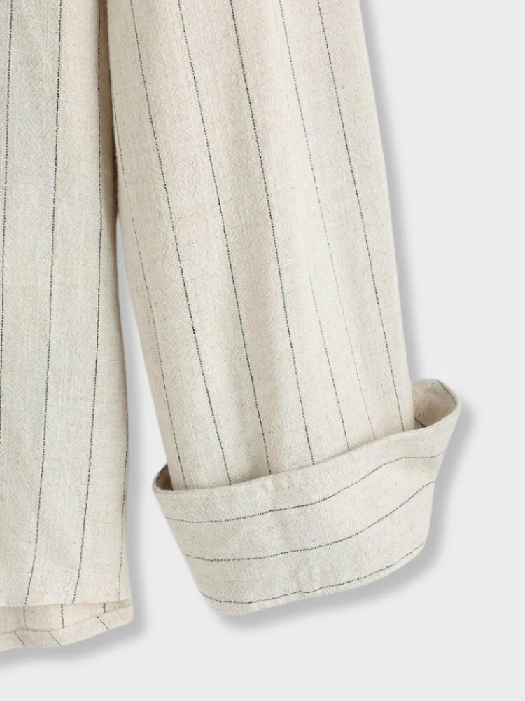Light Brown Linen Shirt - Image 3