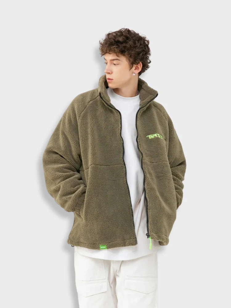 Loose Fit Lamswool Gasss Jacket - Image 3