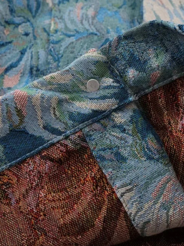 Oil Painted Flower Denim Jacket - Image 10