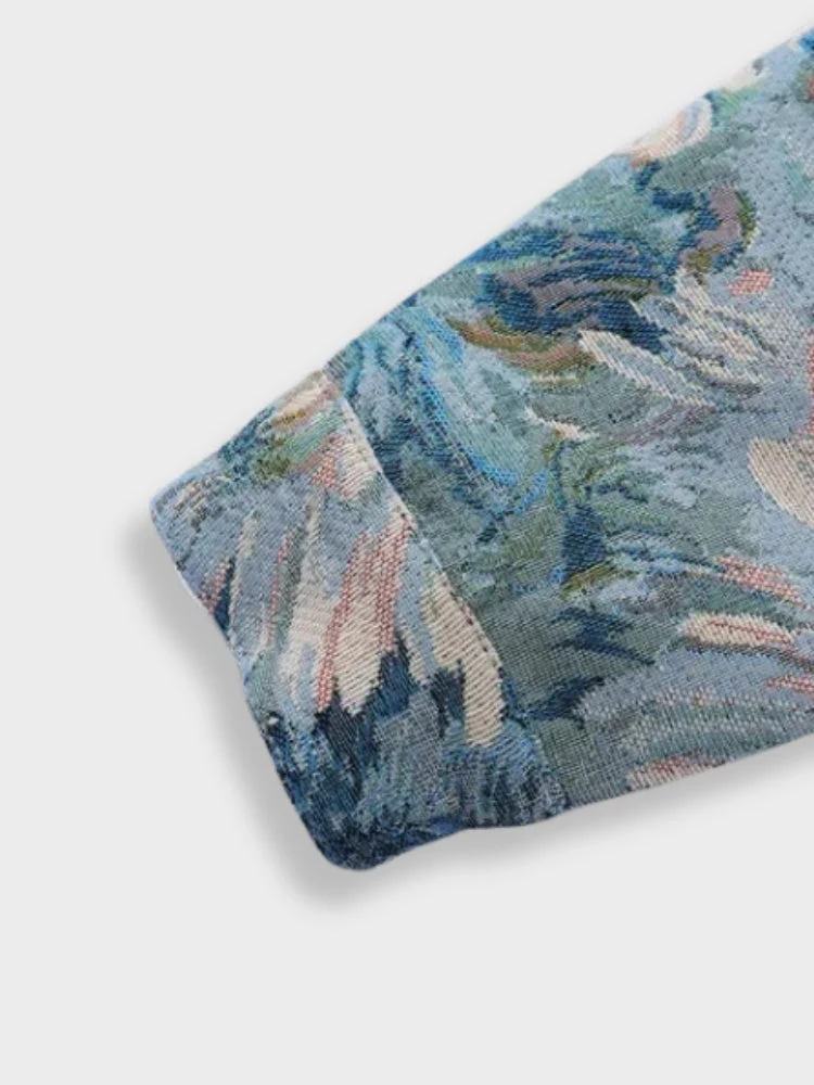 Oil Painted Flower Denim Jacket - Image 5