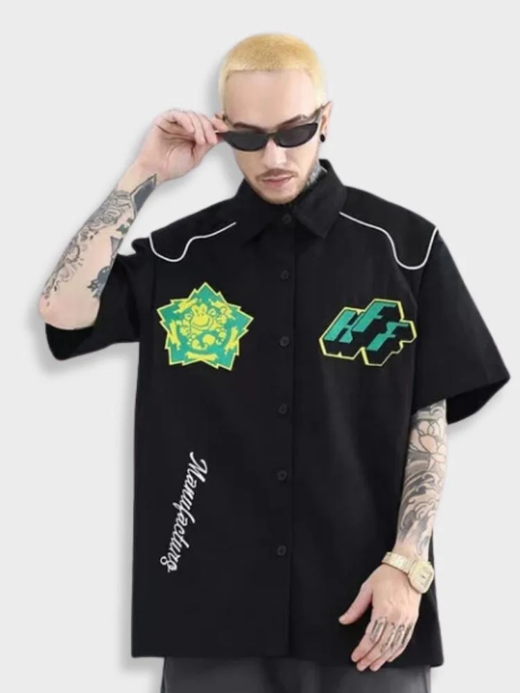 Retro Shirt - Black Work - Image 5