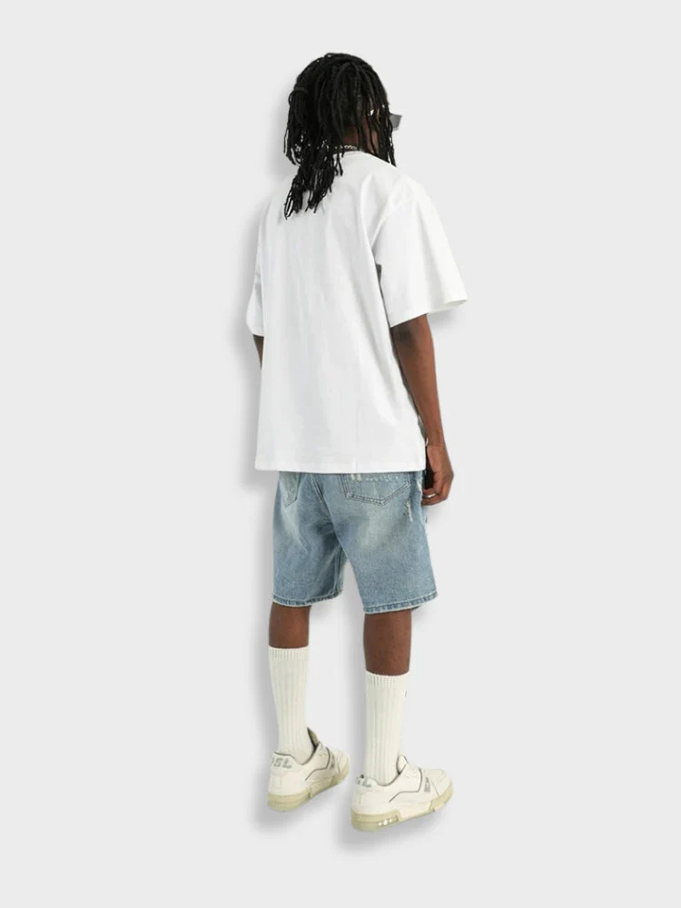 Ripped Denim Shorts - Image 5