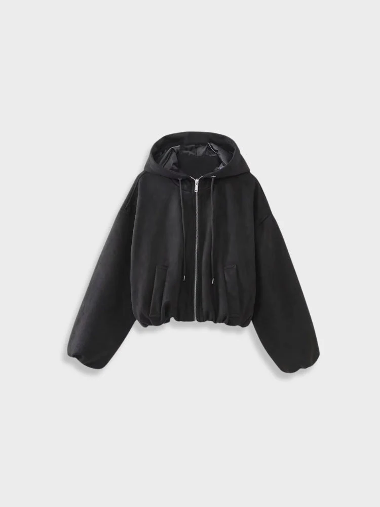 Short Faux Bomber Jacket - Image 8