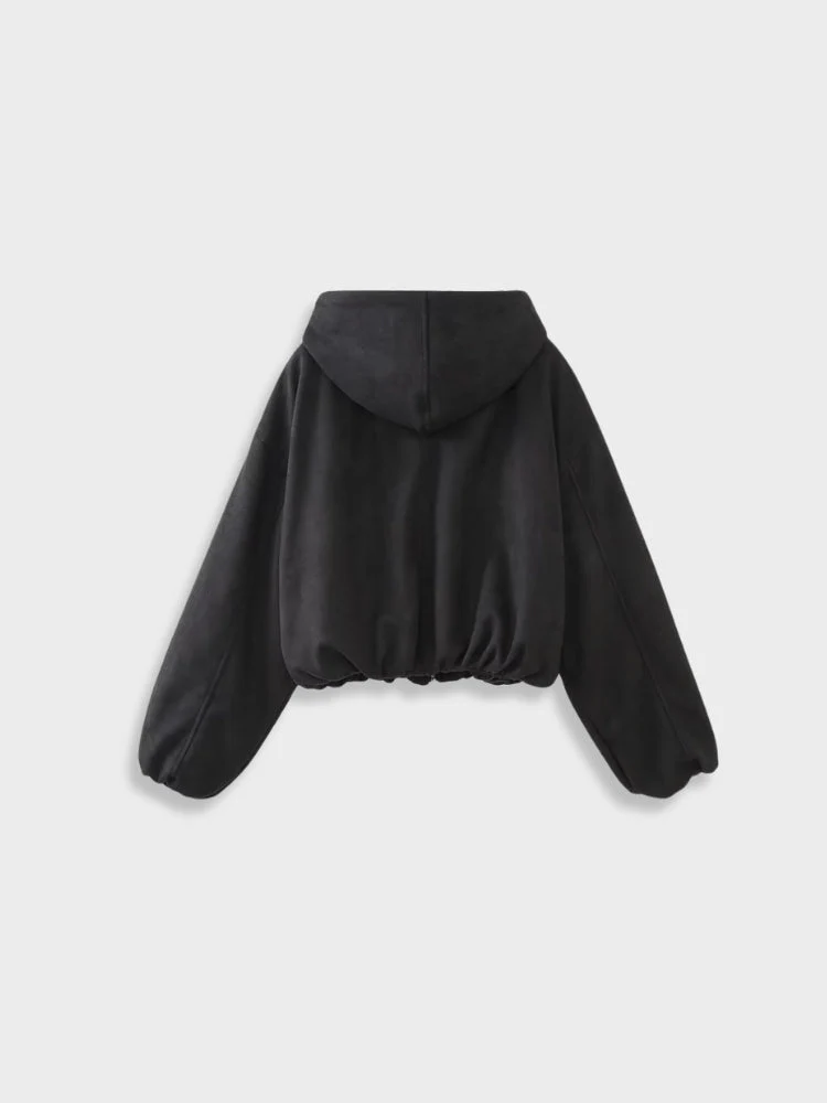 Short Faux Bomber Jacket - Image 9