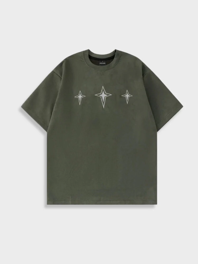 Suede Embroied Star Tee - Image 9