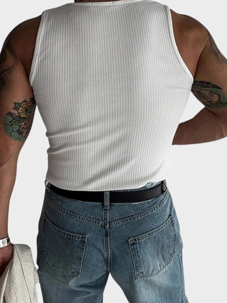 V Line Ribbed Tanktop - Image 2
