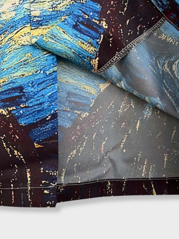 Van Gogh - Starry Night Retro Blouse - Image 4