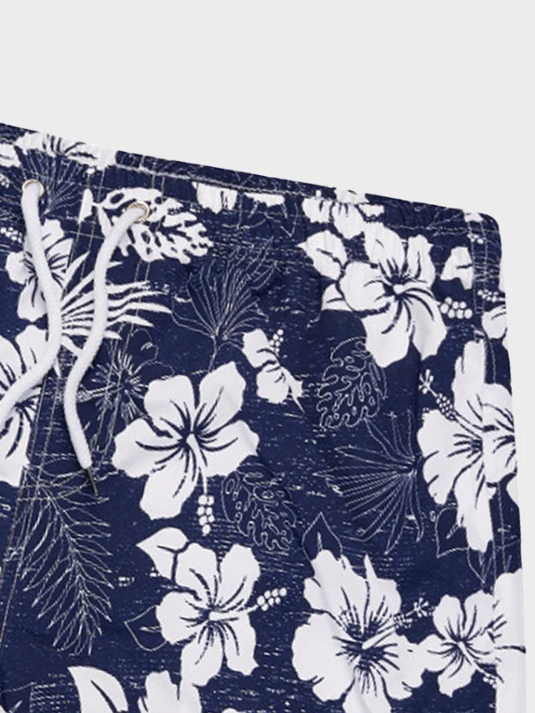 Vintage Flower Summer-Swim Shorts - Image 4