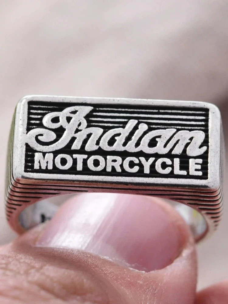 Vintage Indian Motorcycle Ring - Image 2