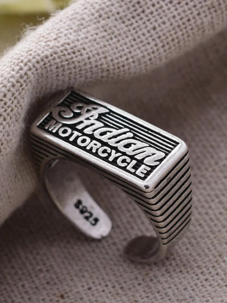 Vintage Indian Motorcycle Ring - Image 3