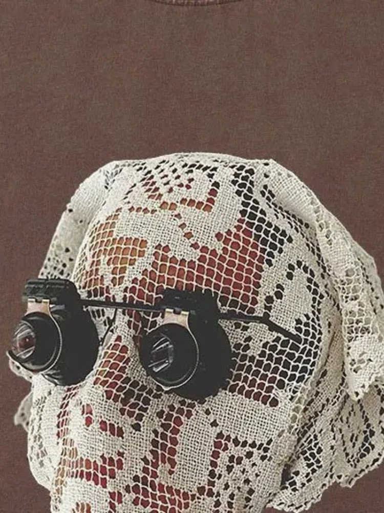 Vintage Lace Mask Tee - Image 7