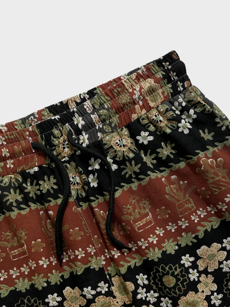 Vintage Old Painted Flower Set - Image 6