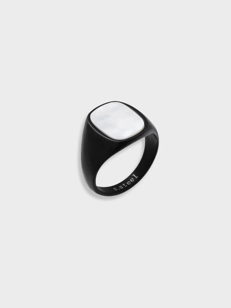Vintage Square Silver Ring - Image 7