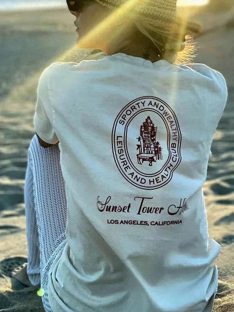Vintage Sunset Tower Hotel Tee - Image 2