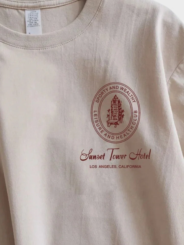 Vintage Sunset Tower Hotel Tee - Image 6