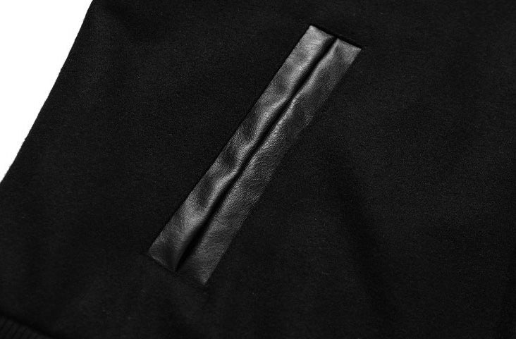Vintage Varsity Jacket Bone Black - Image 8
