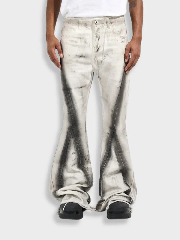 Wide Bottom Graffiti Jeans - Image 6