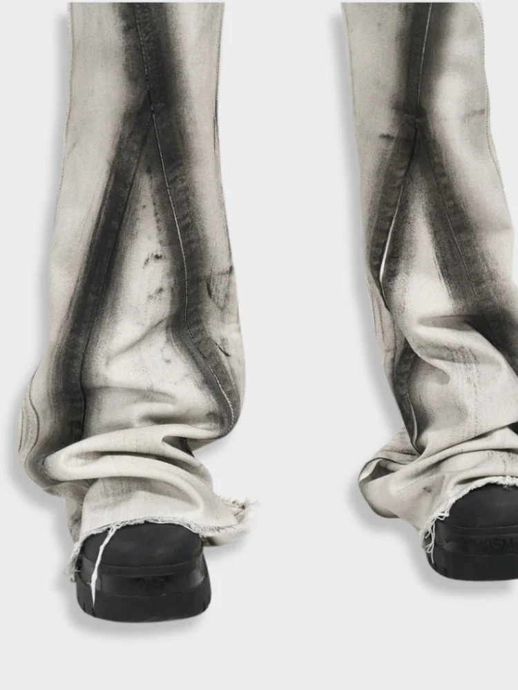 Wide Bottom Graffiti Jeans - Image 7