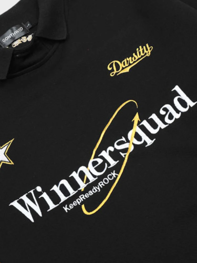 WinnersSquad Oldskool Football Longsleeve Polo - Image 5